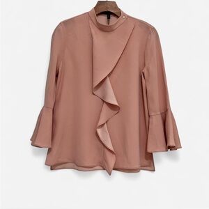 BCBGMaxAzria Women's Blouse - Dusty Rose NWT XXS